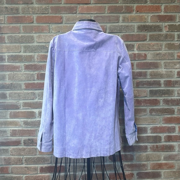 JL Studio Blue Suede Jacket Size 14 - Picture 2 of 6